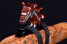 Black Oak Burl Native American Flute, Minor, Mid F#-4, #H4C